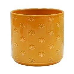 Ivyline Arley Bee Pot Cover Yellow (Various Sizes)