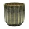 Ivyline Lugano Scalloped Reactive Pot Cover Green (Various Sizes) -Plantify Shop IVLUGSCGR