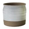 Ivyline Puro Lipped Gloss Ripple Pot Cover White (Various Sizes) -Plantify Shop IVPUROWH